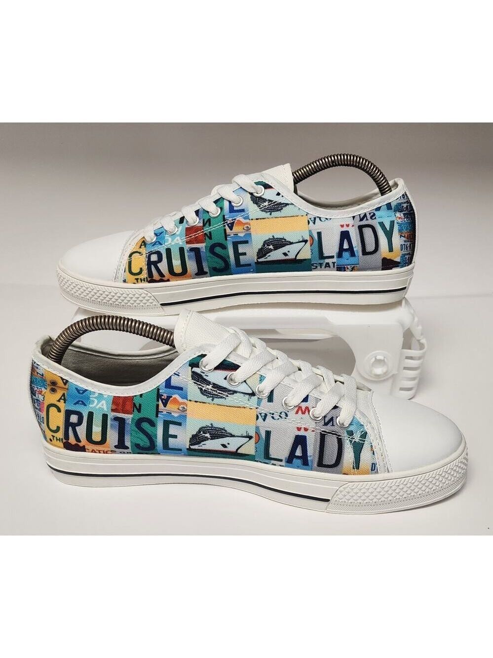 Cruise Lady Custom License Canvas Low Top Casual Sneaker Shoes Size US 10 - Picture 2 of 10